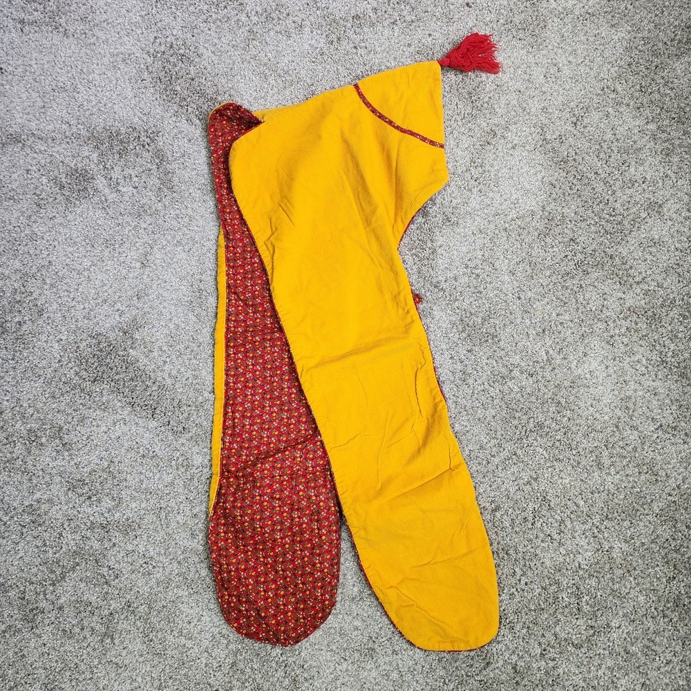 Yellow Traditional Hood Red Tassel Metropolitan Museum Of Art Costume Cotton